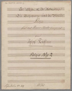 Die Schwarze und die Blonde, pf, HenK deest - BSB Mus.Schott.Ha 11254-2