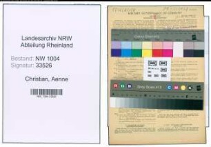 Entnazifizierung Aenne Christian , geb. 05.06.1913 (Kontoristin)