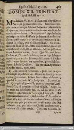 Domin. XIII. Trinitat. Epist. Gal. III. 15-22