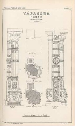 Plate XVI. Yápahuwa. Porch. East pillar (South)
