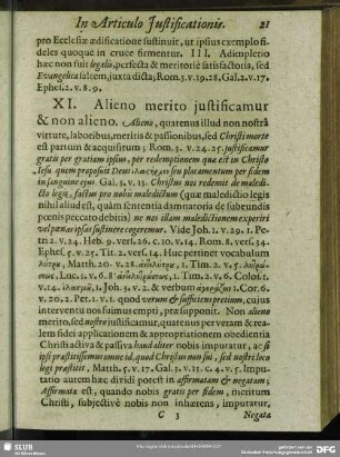 XI. Alieno merito iustificamur & non alieno