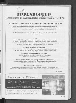 Mitteilungen des Eppendorfer Bürgervereins von 1875