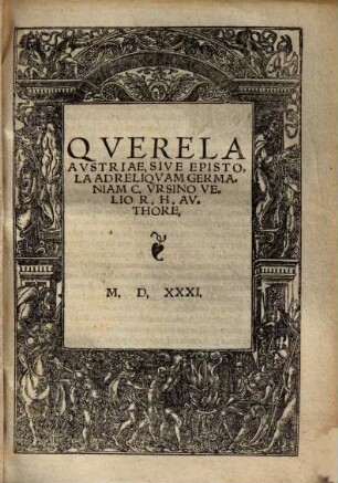 Querela Austriae sive epistola ad reliquam Germaniam ...