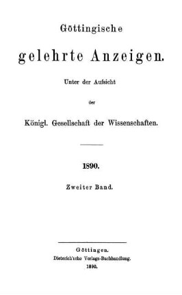 1890,2: Göttingische gelehrte Anzeigen