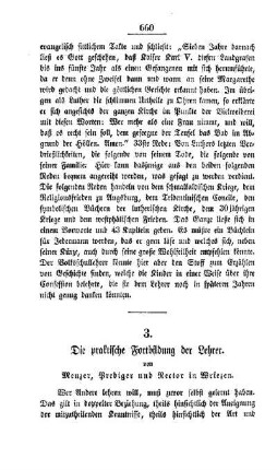 Die praktische Fortbildung der Lehrer