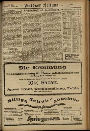 Zweite Ausgabe vom Samstag, den 29. November 1924.