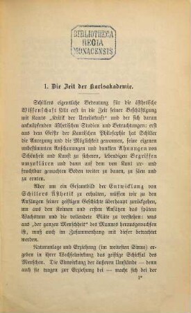 Die Entwicklung von Schillers Ästhetik