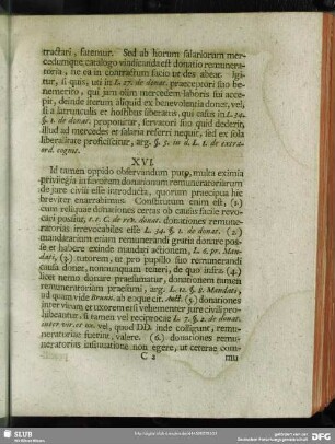 XVI. Quaedam tamen privilegia donationibus remuneratoriis tributa referuntur