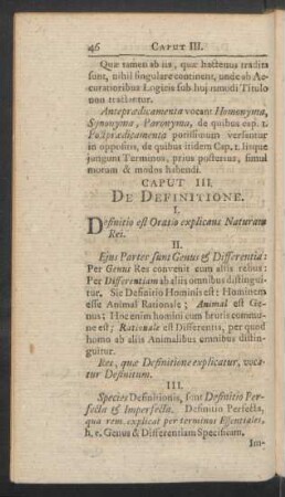 Caput III. De Definitione