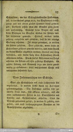Vom Zusammensetzen der Schloße
