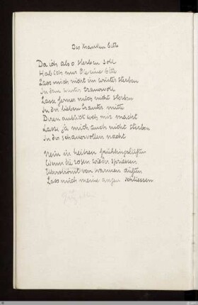 Des kranken bitte : [SW I: H4]; [SW I, S. 40/116-117]