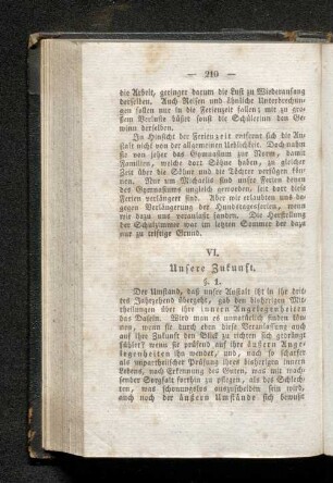VI. Unsere Zukunft.