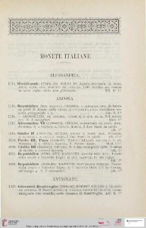 Monete italiane (No. 1114 - 2193)