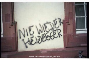 NIE WIEDER HEIDEGGER