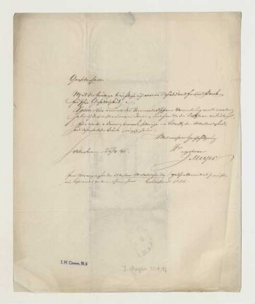 Brief von Joseph Meyer an Joseph Heller