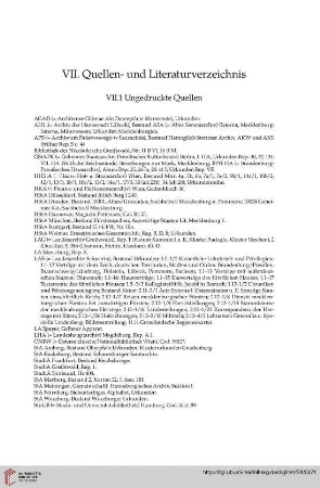 VII.1 Ungedruckte Quellen