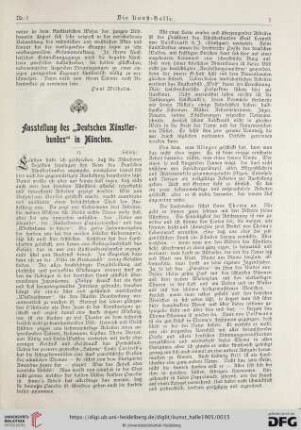 10: Ausstellung des "Deutschen Künstlerbundes" in München, 2
