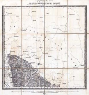 Topographische Karte über das Großherzogthum Baden. Sect.II.5., Bl. 2.b. Hemsbach