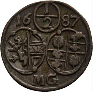 Münze, 1/2 Kreuzer, 1687
