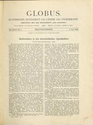 Globus : illustrierte Zeitschrift für Länder- und Völkerkunde. 74. 1898