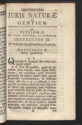 Ad Titulum II. Instructio III.