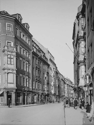 Rampische Straße : Dresden, Rampische Straße, Blick vom Neumarkt aus