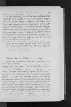 Versammlung zu Elbing. - 1428 Apr. 12.