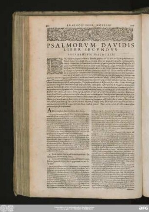 Psalmorum Davidis Liber Secundus.