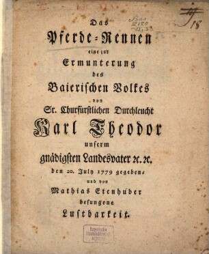 Das Pferde-Rennen
