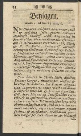 Num. I. ad lin. 15. pag. 6.