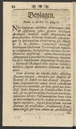 Num. I. ad lin. 15. pag. 6.