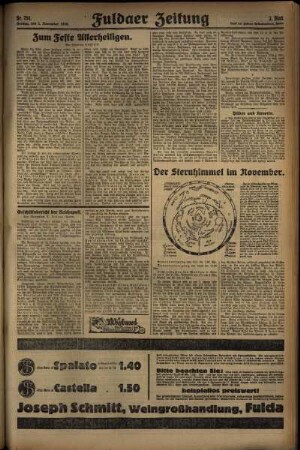 Dritte Ausgabe vom Freitag, den 01. November 1929.