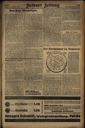 Dritte Ausgabe vom Freitag, den 01. November 1929.