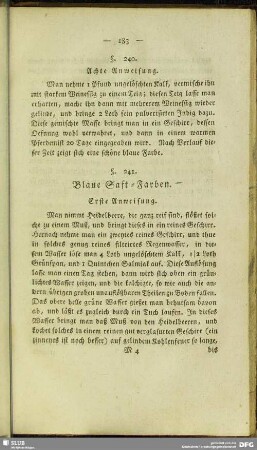 Blaue Saft-Farben (§ 241-244)