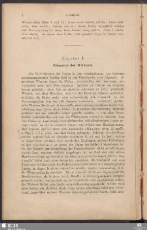 Kapitel I. Elemente der Wirkerei