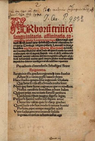 Arborum trium, consanquinitatis, affinitatis, cognationisque Spiritualis Lectura