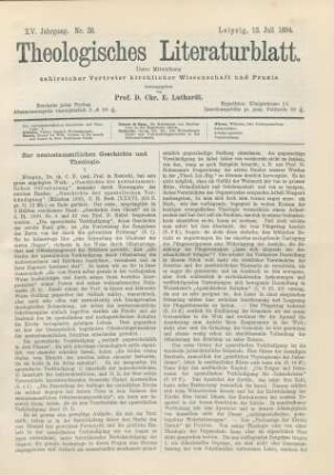 329-332 Zur neutetsamentlichen Geschichte und Theologie