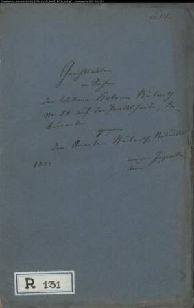 Rubarth, Witwe Nr. 58 in Pivitsheide gegen Anerbe Bernd Heinr. Christoph Rubarth in Pivitsheide - Eintragung von Ansprüchen