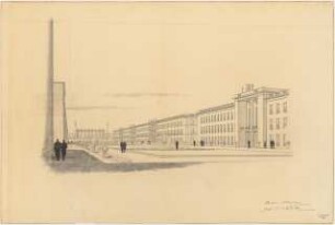 Gebäude der UFA (Universum Film AG), Potsdam-Babelsberg: Perspektivische Ansicht