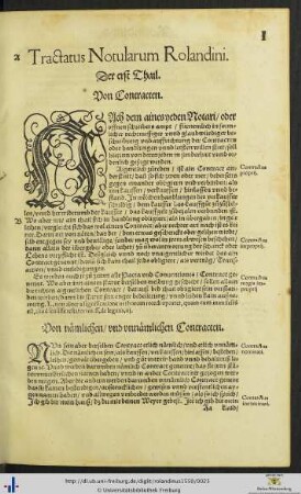 Tractatus Notularum Rolandini Der erst Thail