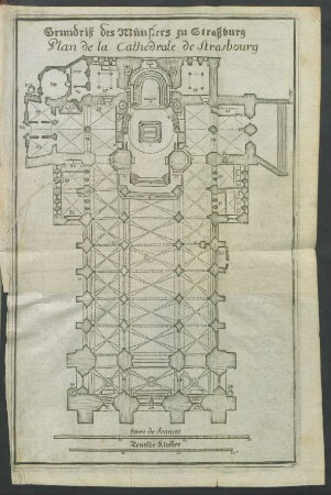 Grundriß des Münsters zu Straßburg = Plan de la Cathédrale de Strasbourg