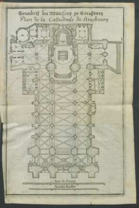 Grundriß des Münsters zu Straßburg = Plan de la Cathédrale de Strasbourg