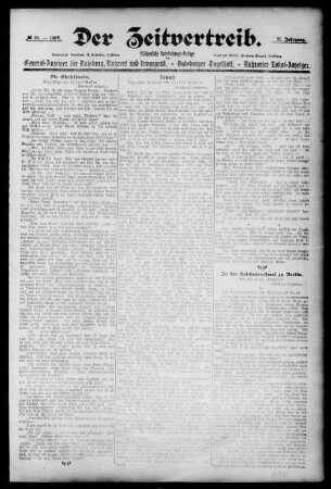 Der Zeitvertreib. 1901-1903