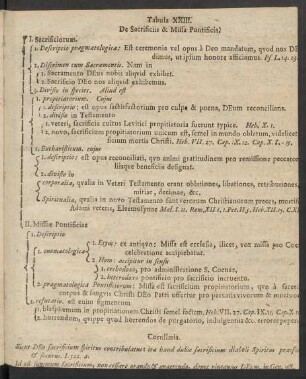 Tabula XXIII. De Sacrificiis & Missa Pontificia.