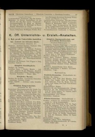 Öff. Unterrichts- u. Erzieh.-Anstalten