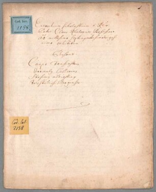 Claus OSB: Tres studiosi Pragenses - BSB Clm 2158