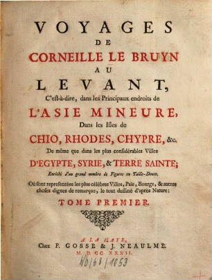 Voyage au Levant, 1