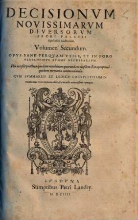 Decisiones novissimae rotae diversorum Sacri Palatii Apostolis Auditorum, 2