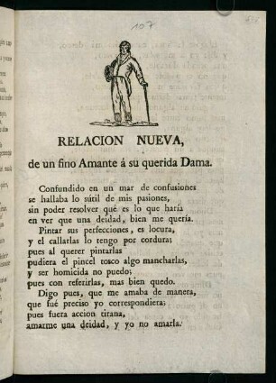 Relacion Nueva, de un fino Amante á su querida Dama