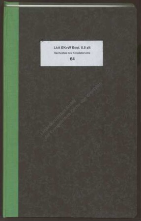 Die Einpfarrung der zerstreut wohnenden Evangelischen (a. einzelner Kirchenkreise)